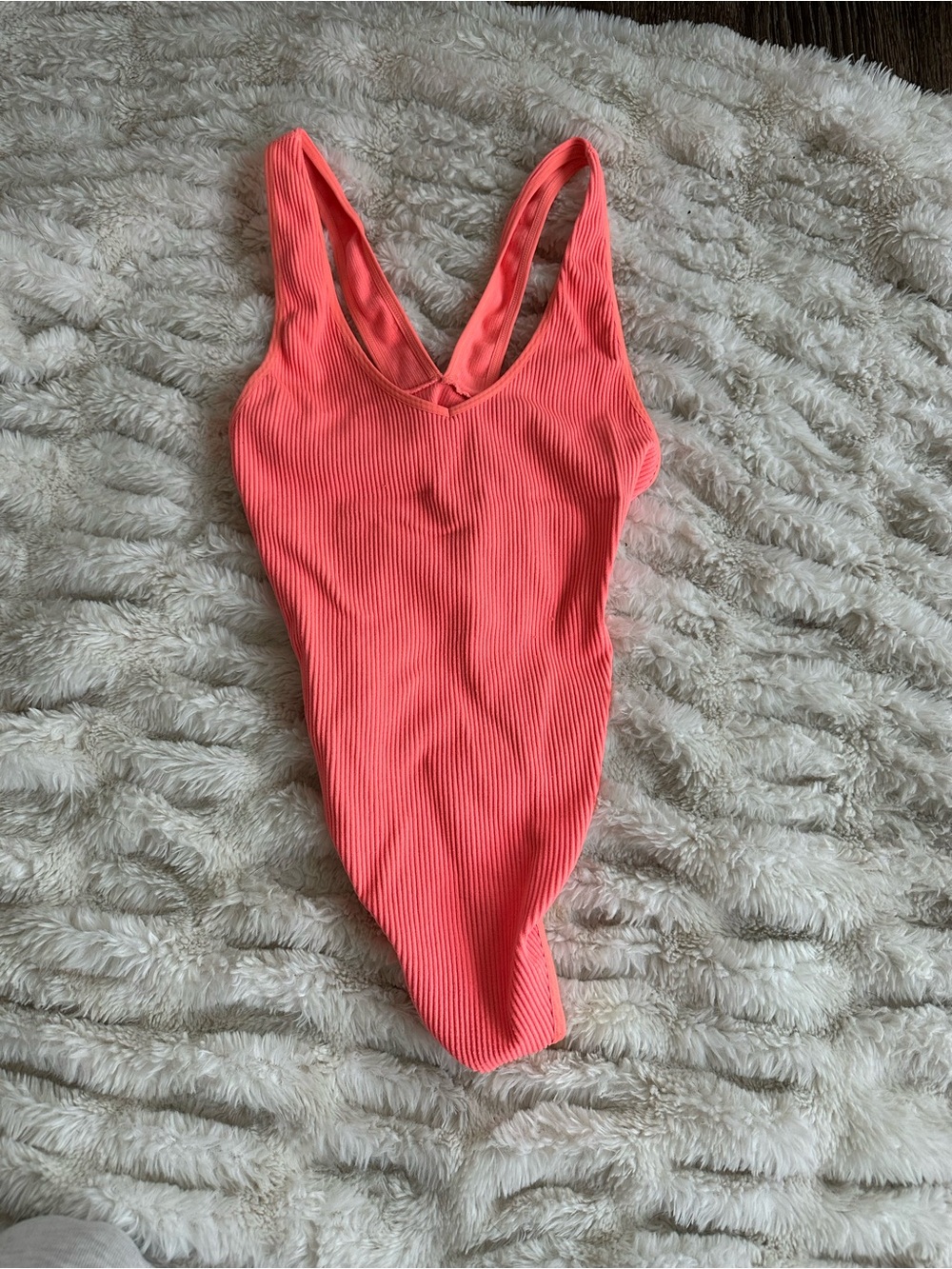 Neon ribbed bodysuit